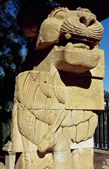 Reliefs: Syria. Lion statue. Temple of Allat, Palmyra. 1st c. BC-1st