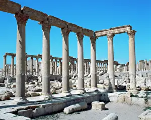Palmyra: Syria. Palmyra. Baths of Diocletian. 4th century AD. Ruins