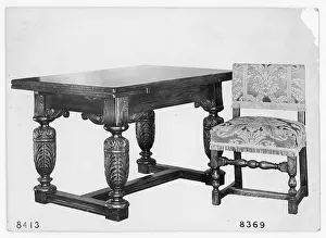Respectively: table and chair