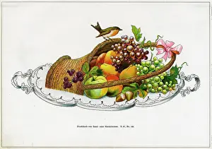 Pears: Table display -- fruit basket