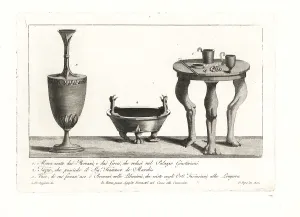 Pietro Ruga: Table with lion legs, used by the Romans and the Greeks