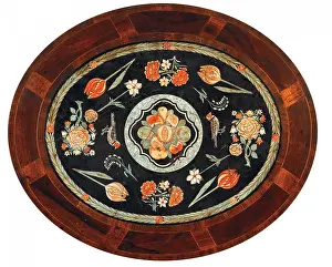 Dura: Table top in Pietra-Dura-technique, Saint Florian