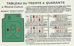 Casinos: Tableau for Trente & Quarante