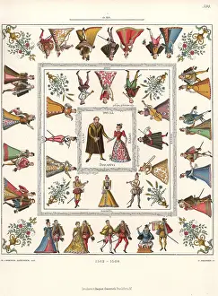 Henneberg: Tablecloth with images of the wedding of Count