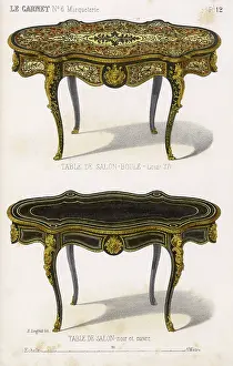 Marquetterie: TWO TABLES DE SALON