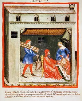 Handbook: Tacuinum Sanitatis. 14th century. Medieval handbook of healt