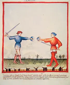 Sportsman: Tacuinum Sanitatis. Fencing