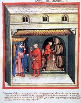 Alcoholic: Tacuinum Sanitatis. Wine cellar