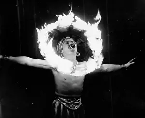 Expel: Tagora, the fire eater performing at the Empire Pool
