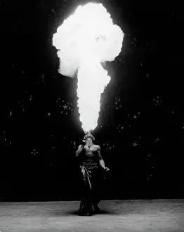 Expel: Tagora, the fire eater performing at the Empire Pool