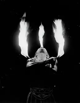 Expel: Tagora, the fire eater performing at the Empire Pool