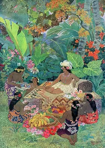 Handmaidens: Tahiti scene by Leon Carre