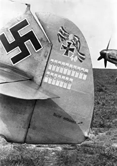 Jagdgeschwader: Tail of a German fighter plane, 1942