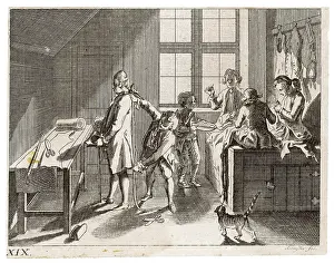 Workroom: Tailor Measuring - 1770