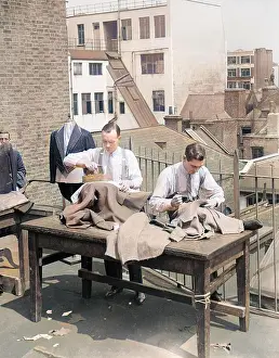 Thecolourisedpic: TAILORS WORKING OUTDOORS