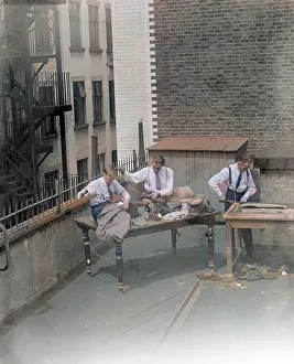 Thecolourisedpic: TAILORS WORKING OUTDOORS