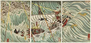 Taira: The Taira ghosts attacking Yoshitsunes's ship