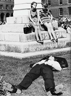 Dozing: Taking a nap in the sun - Manchester