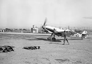 Junkers: Taking off of a fighter pilot of the Condor Legion, Spain