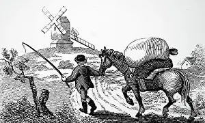 Sacks: Taking sacks of grain to the mill for grinding