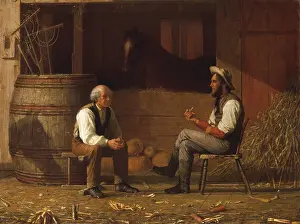 Cobs: TALKING IT OVER, 1872, by Enoch Wood Perry