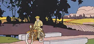 Motorbikes: Tan Man on Motorcycle