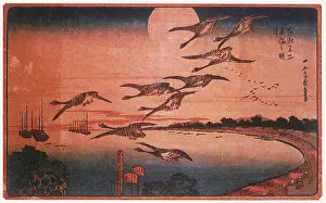 Moonlit: Tanakawa by Moonlight, by Hiroshige