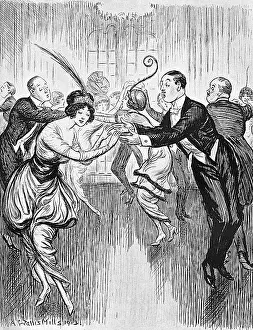Modesty: Tango craze: British ballroom version imagined, 1913