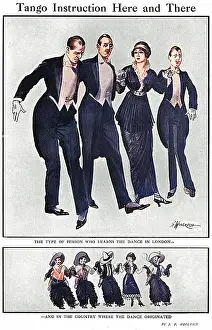Snooty: Tango craze: learning to dance the tango, 1913