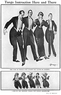 Snooty: Tango craze: learning to dance the tango, 1913