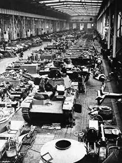 Kassel: Tank in the assembly hall of Henschelwerke in Kassel, 1940