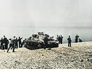 Tank at Dunkirk WWII