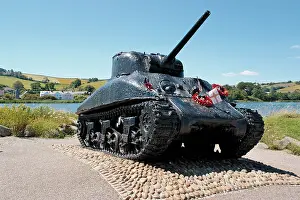 Torcross: Tank Memorial, Slapton Sands, Torcross, Devon