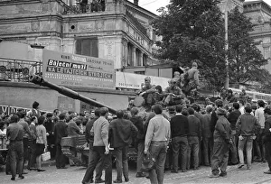 Liberalization: Tank - protest - Brno