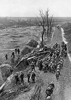 Waterlogged: Tank trapped in mud of Flanders, WW1