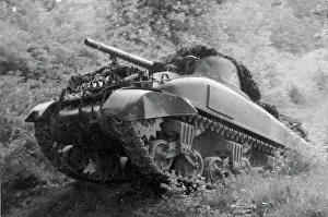 Thaon: One of our tanks entering the A Squadron leaguer at THAON