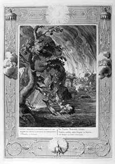 Muses: Tantalus. Engraving from Tableaux du temple des