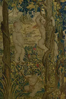 Putto: Tapestry depicting The Ball Game - Detail