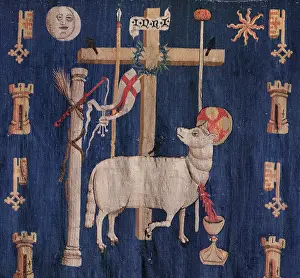 Titre: Tapestry, Hospices de Beaune, Beaune, Burgundy, France