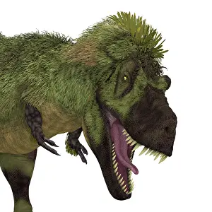 Talon: Tarbosaurus dinosaur roaring, close-up