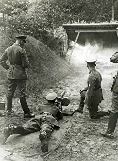 Prone: Target practice with an MG 08