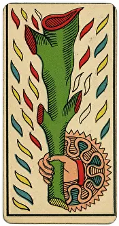 Batons: Tarot Card - As de Baton (Ace of Clubs)