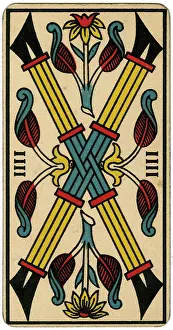 Tarot: Tarot Card - Baton IIII