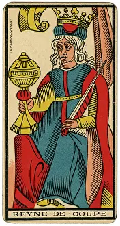 Coupes: Tarot Card - Reyne de Coupe (Queen of Cups)