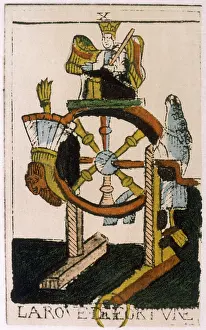 Roue: TAROT CARD WHEEL FORTUNE