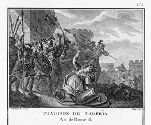 Sabines: Tarpeia crushed to death by the Sabines