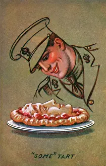 Tasty: Some Tart - WW1 humorous postcard