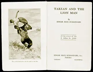 Hurling: Tarzan and the Lion Man, 1934, by Edgar ?
