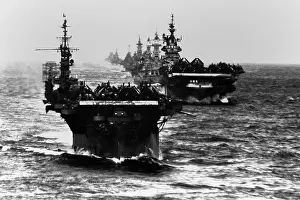 Task Group 38.3 entering Ulithi anchorage after