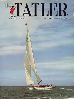 Sceptre: Tatler Cover 1958 Sceptre, a yacht